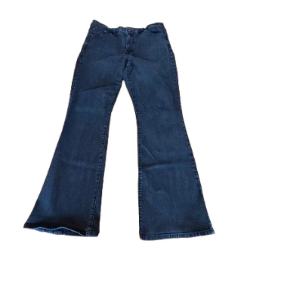 Seven7 Est‎ 1964 Women's Black Slim Flare Jeans Black Size 16 High Rise Denim!